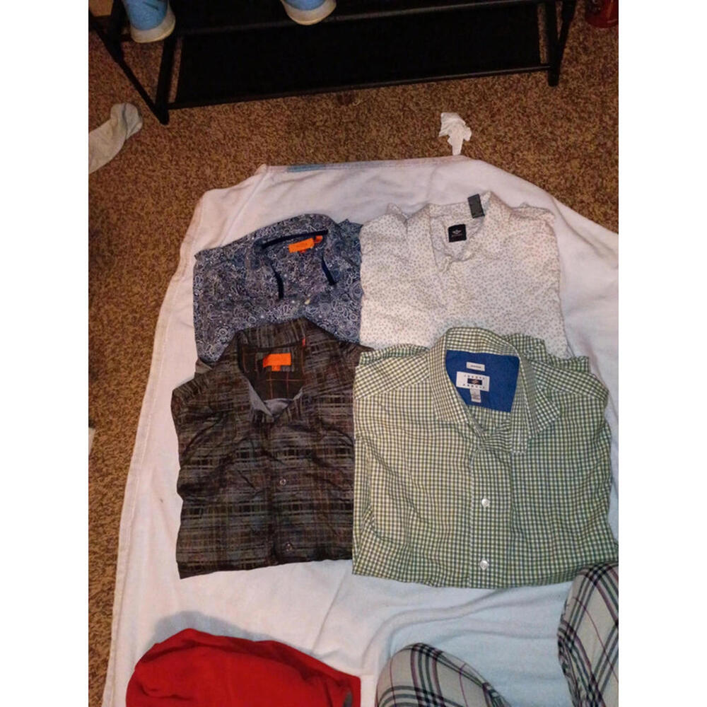 Brand New Bundle of 4 Mens Button up Dress Shirts size L